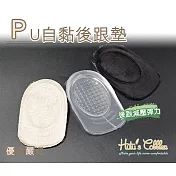 糊塗鞋匠 優質鞋材 E28 PU自黏後跟墊(4雙) A03黑色小