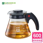 【Glasshouse】台製耐熱玻璃壺/咖啡壺/花草茶壺600ML(C600)