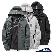 <現貨+預購>外套 連帽抽繩縮口夾克 三色-HeHaL（軍綠）