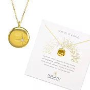 Dogeared sparkle star 光芒星星圓牌項鍊 鑲鑽金色項鍊 你是萬中選一