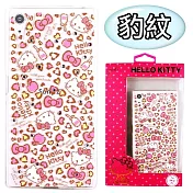 【Hello Kitty】SONY Xperia Z5 (5.2吋) 彩鑽透明保護軟套(豹紋)