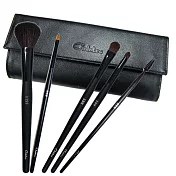 【Galatea葛拉蒂】靚夏彩妝5支刷具組 送皮套(彩妝刷具/化妝刷/刷具/唇刷/眼影刷/睫毛刷/腮紅刷)