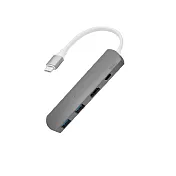 【WiWU】Type-C Hub 4 in 1 Hub 多功能充電傳輸集線器深灰色
