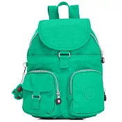 KIPLING口袋尼龍輕量後背包-綠色 (現貨+預購)綠色