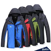 <現貨+預購>男款內加?可拆連帽機能外套四色-HeHa-2XL(藍色）