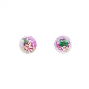 Snatch 花花氣泡半球耳環 - 羅蘭紫 / Flower Bubble Earrings - purple
