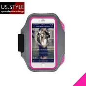 【US.STYLE】4.7吋戶外運動手機臂套-星際時尚款(粉色)