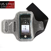 【US.STYLE】5.5吋戶外運動手機臂套-越野動感款(品味灰)