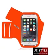 【US.STYLE】5.5吋戶外運動手機臂套-輕鬆漫步款(活潑橘)