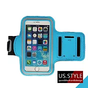 【US.STYLE】5.5吋戶外運動手機臂套-簡潔純色款(深邃藍)