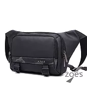 【Zoe s】KUSIM極簡設計率性腰包(性格黑)