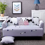 【巴芙洛】貓咪樂園彈性沙發套2人座(雙人)