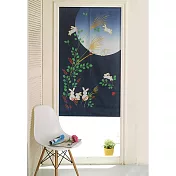 【巴芙洛】日式門簾-月下的兔子家族-85×150cm