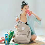 CILOCALA 亮彩尼龍防潑水後背包 (大) 米色