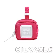 【CILOCALA】亮彩尼龍防潑水可扣式零錢包-亮粉色
