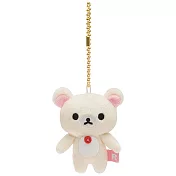 San-X 拉拉熊滿滿懶熊生活系列公仔螢幕擦吊飾。懶妹