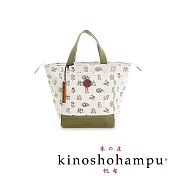 【kinoshohampu】小熊九號胚布手提包-綠