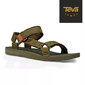 TEVA 美國 男 Original Puff 經典緹花織帶涼鞋-US8橄欖綠