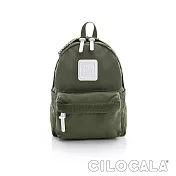 CILOCALA 亮彩尼龍防潑水後背包 (小) 橄欖綠色