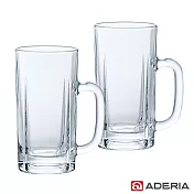 【ADERIA】日本進口玻璃啤酒杯800ML雙入組
