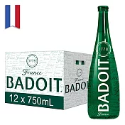 【BADOIT波多】天然氣泡礦泉水(750ml/12入/Glass)