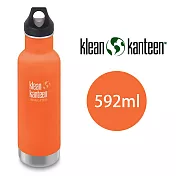 【美國Klean Kanteen】窄口不鏽鋼保溫瓶-592ml-山夕橘
