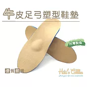 糊塗鞋匠 優質鞋材 C156 牛皮足弓塑型鞋墊(1雙) 35/36