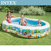 【INTEX】8字型戲水游泳池 262x160x46cm(640L)適用3歲+(56490)