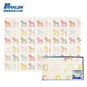 【PARKLON】韓國帕龍無毒地墊 - 攜帶型單面立體回紋摺疊墊 - 彩色木馬