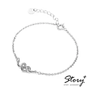 STORY ACCESSORY 纏綿的心 純銀手鍊白K金