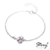 STORY ACCESSORY-明亮的心-純銀手鍊白K金+粉鑽