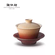 陶作坊│蓋碗(紅黃)