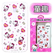 【Hello Kitty】ASUS ZenFone 3 Deluxe (5.7吋) ZS570KL 彩繪空壓手機殼童趣