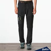 <現貨+預購>速乾機能可拆卸兩穿長/短褲 三色（贈腰帶）-HeHa-L（黑色）