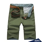 <現貨+預購>男士五分棉質休閒短褲四色-HeHa-29（軍綠）