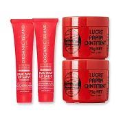 澳洲Organic Island X Lucas保濕水嫩木瓜霜組-(25g x2+75g x2/組)