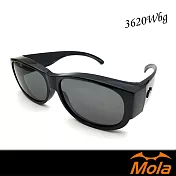 MOLA 摩拉包覆式偏光太陽眼鏡 近視可戴 男女 超輕量 UV400-3620Wbg