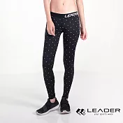 【Leader】女性專用 DotFit運動壓縮緊身褲.壓力褲L(大點)