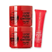 澳洲Organic Island X Lucas保濕水嫩木瓜霜組-(25g+75g x2/組)