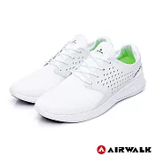 美國AIRWALK(男) - 迴力追風編織慢跑鞋-US10白色