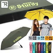 【TDN】極度強悍降溫自動開收傘-超大自動傘黑膠抗UV晴雨傘B6696沉穩灰