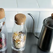 【Homely Zakka】軟木塞蓋錘紋玻璃瓶儲物瓶 (260ml)