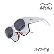 MOLA摩拉時尚外掛式偏光太陽眼鏡 近視可戴 男女-3620Wcg