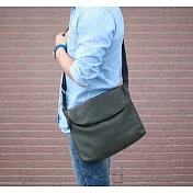 【Solomon皮件】克里特詩人手作皮革肩背 斜背包墨綠