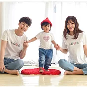 數星心素色上衣親子裝情侶裝(女大人)S白色