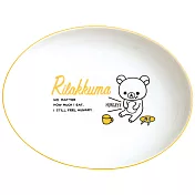San-X 拉拉熊休閒自由風系列陶瓷盤。黃