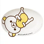San-X 拉拉熊黑與白系列小瓷盤。橢圓形