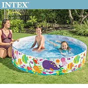【INTEX】免充氣海洋世界幼童戲水游泳池183x38cm(958L) 適用3歲+(56452N)