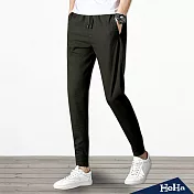 <現貨+預購>男士彈性縮口褲管休閒長褲二色-HeHa-2XL（軍綠）