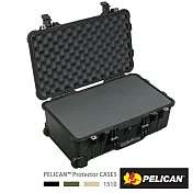 PELICAN 派力肯 1510 輪座拉桿氣密箱-含泡棉(黑)